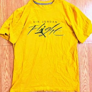 Air Jordan Yellow Mens Medium Flight Tee Shirt